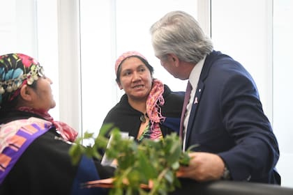 El presidente Alberto Fernández se reunió con representantes de comunidades mapuches en Neuquén