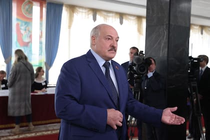 El presidente Alexander Lukashenko, en Minsk. (Photo by Sergei SHELEG / BELTA / AFP) / Belarus OUT