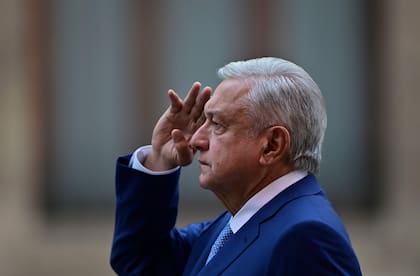 El presidente Andrés Manuel López Obrador, en el Palacio Nacional. (Pedro PARDO / AFP)