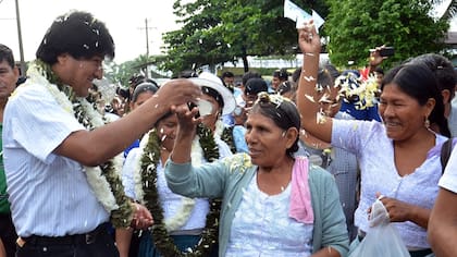 El expresidente boliviano, Evo Morales, en El Chapare