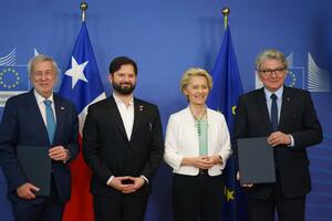 El presidente chileno, Gabriel Boric, en la cumbre entre la UE y la Celac en Bruselas