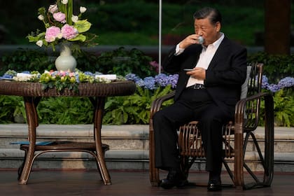 El presidente chino, Xi Jinping, en Guangzhou. (Thibault Camus / POOL / AFP)