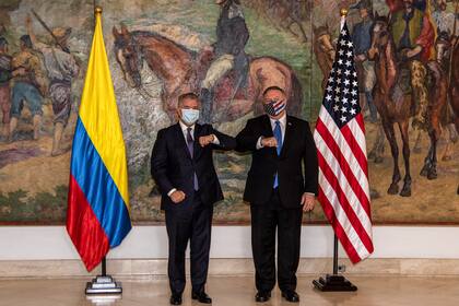 El presidente colombiano Iván Duque y el Secretario de Estado de Estados Unidos Mike Pompeo