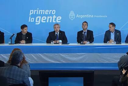 El Presidente en Cañuelas junto a Kicillof, Massa y Katopodis