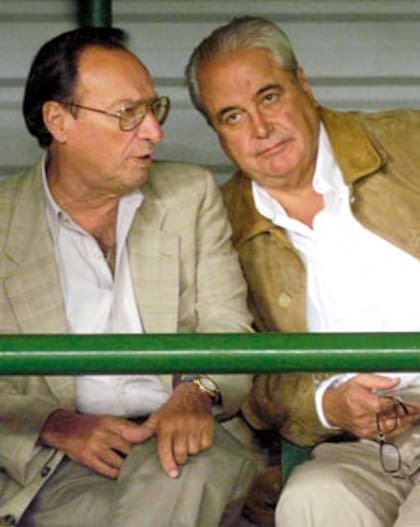 Davicce (derecha), con David Pintado, de quien fue vicepresidente de River en 1997