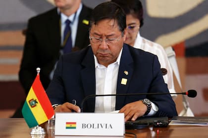 El presidente de Bolivia, Luis Arce, en Brasil, en mayo pasado