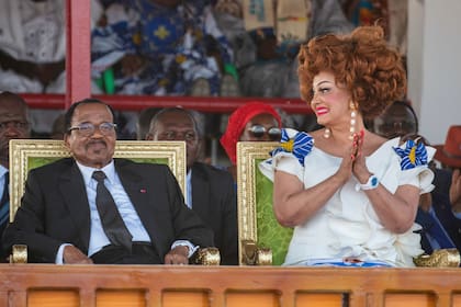 El presidente de Camerún, Paul Biya, y la primera dama, Chantal Biya.