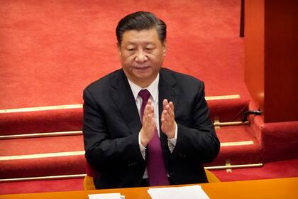 El presidente de China, Xi Jinping, durante la clausura de la Conferencia Política Consultiva del Pueblo Chino, en Pekín, el 10 de marzo de 2021. (AP Foto/Mark Schiefelbein, archivo)