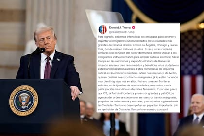 El presidente de Estados Unidos apuntó contra los gobiernos de California, Illinois y Nueva York por sus políticas de santuario