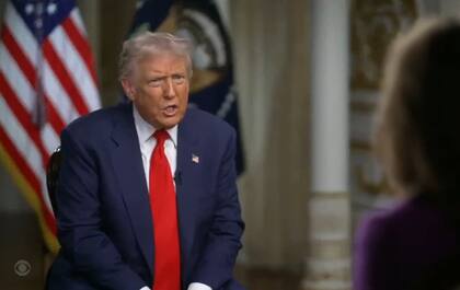 El presidente de Estados Unidos, Donald Trump, entrevistado en CBS