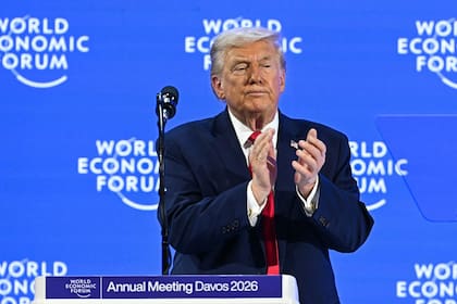 El presidente de Estados Unidos, Donald Trump, tras su discurso durante el Foro Económico Mundial en Davos, el 21 de enero de 2026