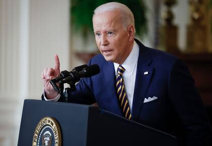 El presidente de Estados Unidos, Joe Biden, ayer, durante una conferencia de prensa