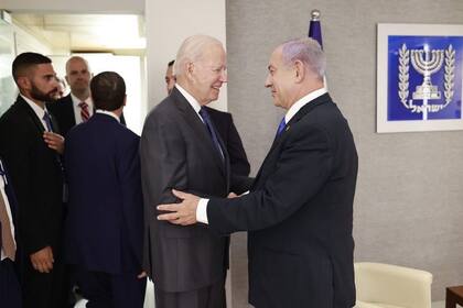 El presidente de Estados Unidos, Joe Biden, y Benjamin Netanyahu, en un encuentro el año pasado