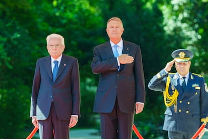  El presidente de Italia, Sergio Mattarella, y el presidente de Rumanía, Klaus Iohannis.