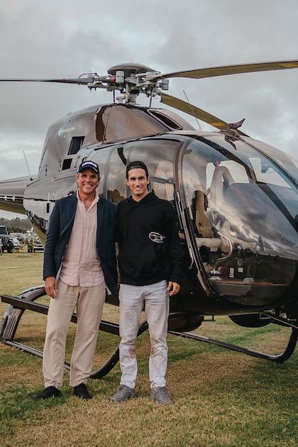 El presidente de la Asociación Uruguaya de Polo, Alexis Guynot de Boismenu y Poroto Cambiaso.