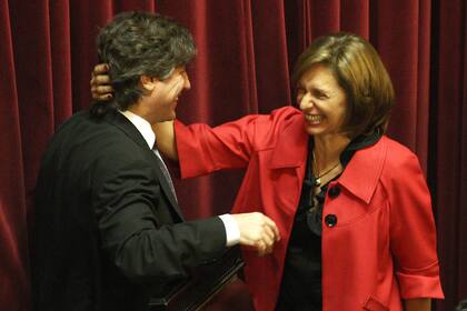 Amado Boudou y Beatriz Rokés, en el Senado en 2011
