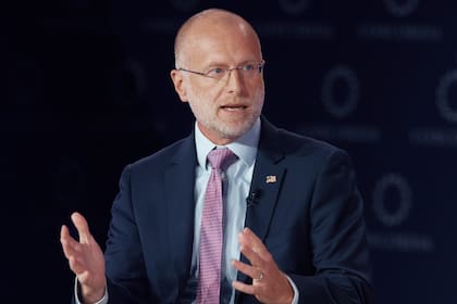 El presidente de la Comisión Federal de Comunicaciones de Estados Unidos, Brendan Carr, durante un evento en Nueva York (Archivo)