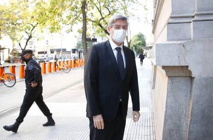 El presidente de la CSJ, Horacio Rosatti, llega a tribunales