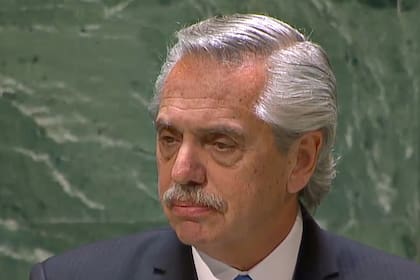 El presidente de la República Argentina, Alberto Fernández, ante la Asamblea General de la ONU