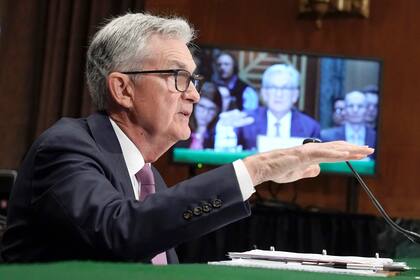 El presidente de la Reserva Federal, Jerome Powell, testifica durante una audiencia de la Comisión Bancaria del Senado, el jueves 22 de junio de 2023, en el Capitolio, en Washington (AP Foto/Mariam Zuhaib)
