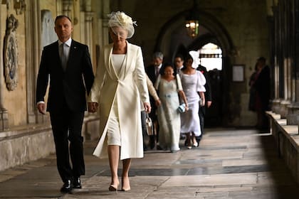 El presidente de Polonia, Andrzej Duda, y su esposa, la primera dama, Agata Kornhauser-Duda, dijeron presente en la Abadía de Westminster.