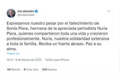 El presidente de República Dominicana expresó su pesar por la muerte de la productora