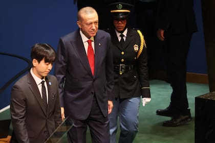 El presidente de Turquía, Recep Tayyip Erdogan, en la Asamblea General de la ONU. 