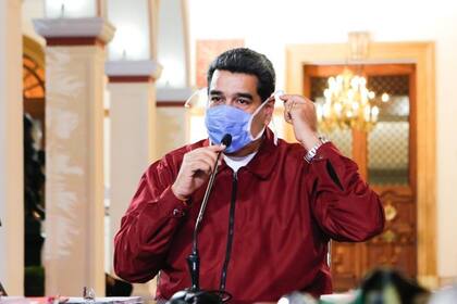 Nicolás Maduro durante un discurso en medio de la crisis del coronavirus