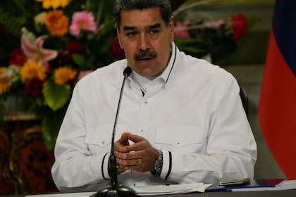El presidente de Venezuela Nicolás Maduro durante una visita de su homólogo colombiano Gustavo Petro 