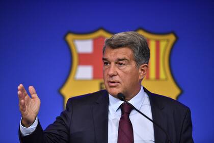 El presidente del FC Barcelona, Joan Laporta