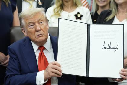 El presidente Donald Trump, en un acto en la Casa Blanca.