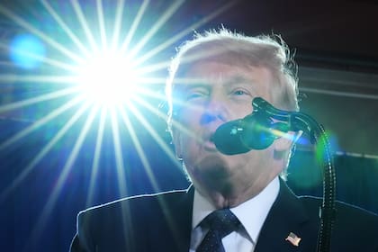 El presidente Donald Trump habla en Rockland Community College