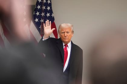 El presidente Donald Trump, tras anunciar nuevos aranceles en la Casa Blanca en Washington, el 2 de abril del 2025. (AP foto/Mark Schiefelbein)