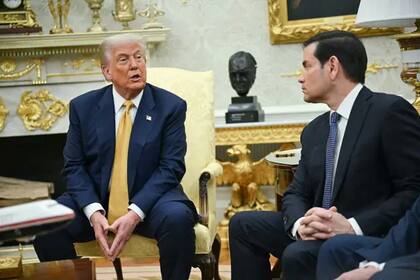 El presidente Donald Trump y el secretario de Estado norteamericano, Marco Rubio, en la Casa Blanca.