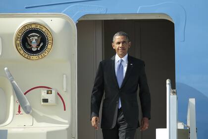 El presidente estadounidense, Barack Obama, llegó hoy a San Petersburgo, Rusia