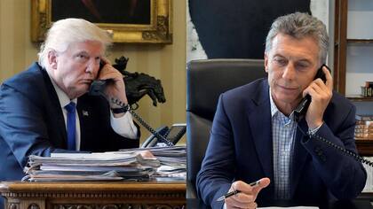 El presidente estadounidense, Donald Trump y el presidente argentino, Mauricio Macri