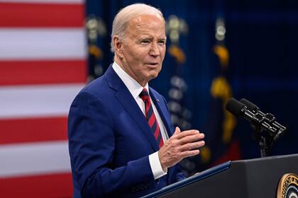 El presidente estadounidense, Joe Biden, habla en un evento en Raleigh, Carolina del Norte, el 26 de marzo de 2024. (AP Foto/Matt Kelley)