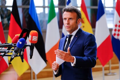 El presidente francés, Emmanuel Macron. Francia y Alemania quieren cerrar lo antes posible el capítulo de la guerra en Ucrania 