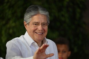 El presidente Guillermo Lasso, en una cumbre en Santo Domingo. (Federico Parra / AFP)