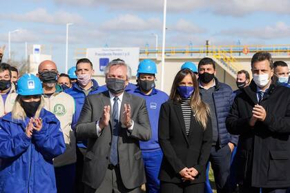 El Presidente inauguró una planta depuradora de AYSA para 30 mil vecinos del partido bonaerense de Presidente Perón