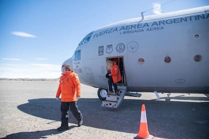 El presidente Javier Milei al llegar a la base Marambio en la Antártida Argentina 