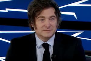 El presidente Javier Milei durante una entrevista en LN+