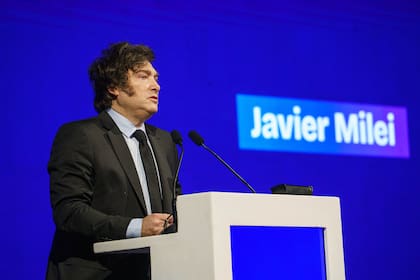 El presidente Javier Milei en AmCham Summit 2025