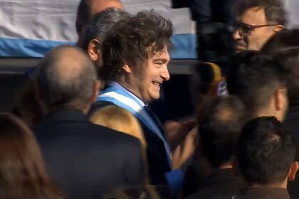 El presidente Javier Milei en el acto del Día de la Bandera en Rosario.