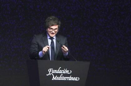 El presidente Javier Milei en el discurso de la Fundación Mediterránea en Córdoba