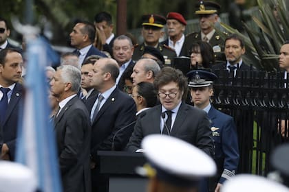 El presidente Javier Milei en el homenaje a los héroes de Malvinas