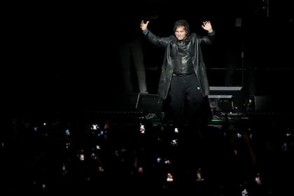 El presidente Javier Milei en el Movistar Arena