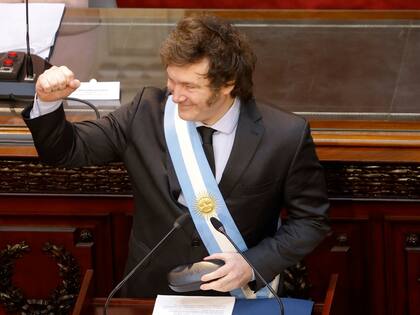 El presidente Javier Milei en la inauguración de las sesiones ordinarias del Congreso, en la cámara de Diputados.