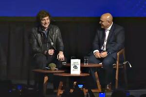El presidente Javier Milei en la presentación del libro "Cambia la música" de Salvador Di Stefano