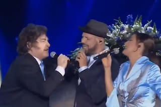 Las fotos y videos de la participación de Milei en la televisión israelí